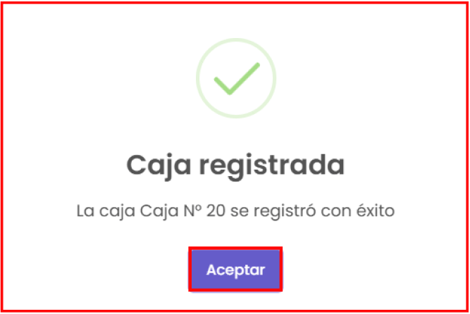 Caja registrada