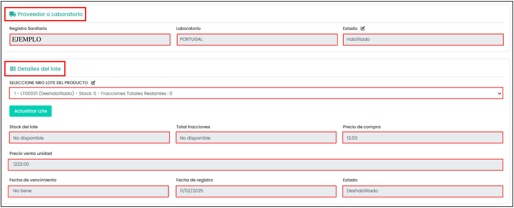 Detalles del producto - Parte 2